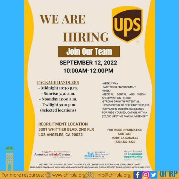 UPS Job Fair Chirp LA