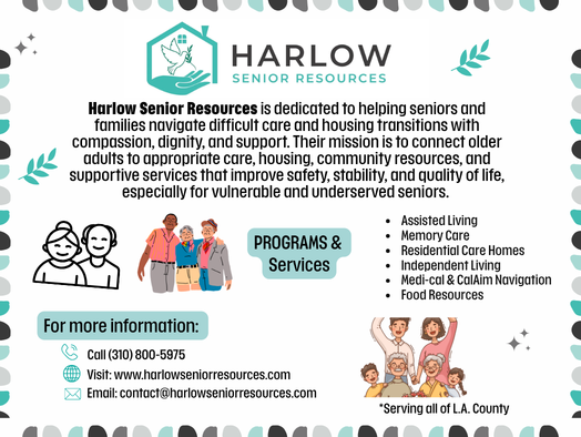 Harlow Senior Resources flyer