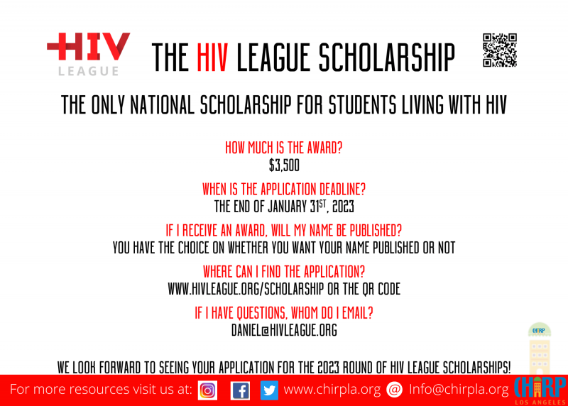 The HIV League Scholarship Chirp LA