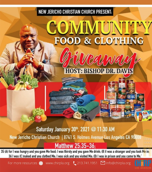 Community Food & Clothing Giveaway | Chirp LA