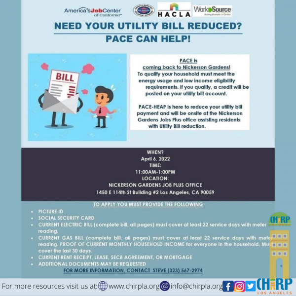 Need Your Utility Bill Reducedpace Can Help Chirp La 8402