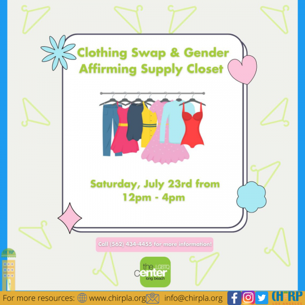 Clothing Swap & Gender Affirming Supply Closet | Chirp LA