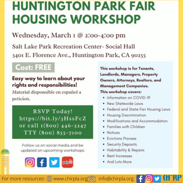 Huntington Park Fair Housing Chirp LA